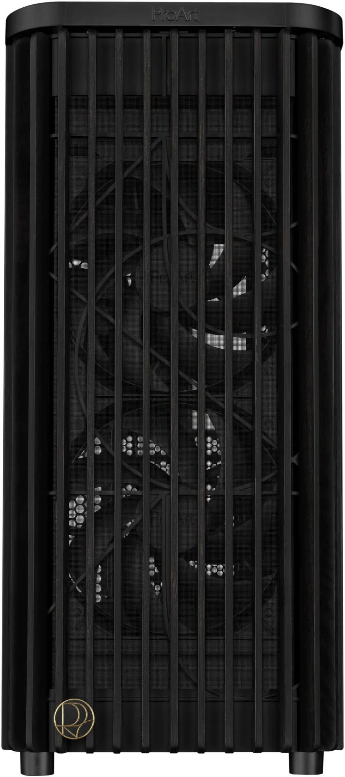 کیس کامپیوتر ASUS ProArt PA401 Wood Edition، پنل شیشه ای حرارت دیده، 2 عدد فن 160 میلی متری و 1 عدد فن 120 میلی متری از پیش نصب شده، پشتیبانی از رادیاتور تا 240 میلی متر و 5 عدد فن، فیلترهای گرد و غبار قابل جابجایی، مشکی | 90DC00M0-B39000