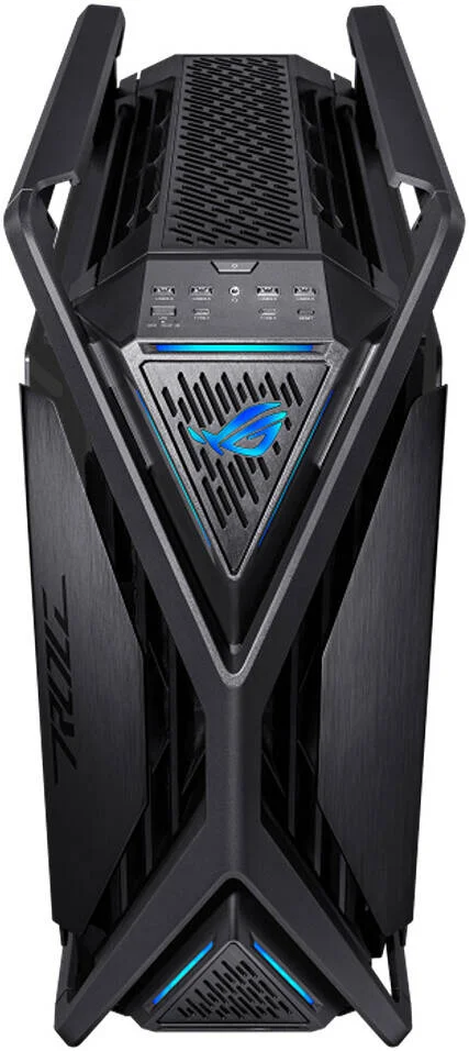 کیس کامپیوتر ASUS ROG Hyperion GR701 E-ATX، نسخه BTF، پنل های جانبی شیشه ای حرارت دیده، پشتیبانی از رادیاتور دوگانه تا 420 میلی متر، 4 عدد فن 140 میلی متری، نگهدارنده فلزی کارت گرافیک، فضای ذخیره سازی قطعات، هاب فن ARGB، مشکی | 90DC00F0-B39020