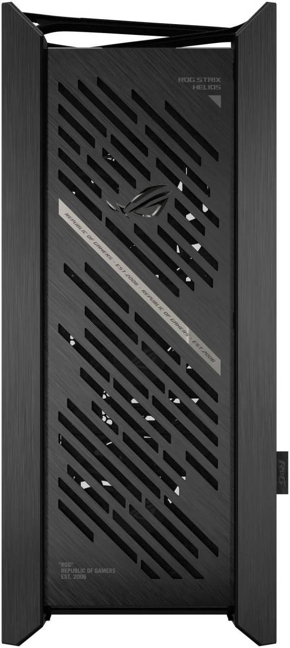 کیس کامپیوتر گیمینگ ASUS Strix Helios II GX601S Mid Tower، دارای 4 فن 140 میلی‌متری از پیش نصب‌شده، پشتیبانی از رادیاتور تا 420 میلی‌متر و 7 فن، USB-C 20Gbps، مدیریت کابل، پوشش PSU، مشکی | 90DC00W0-B39000