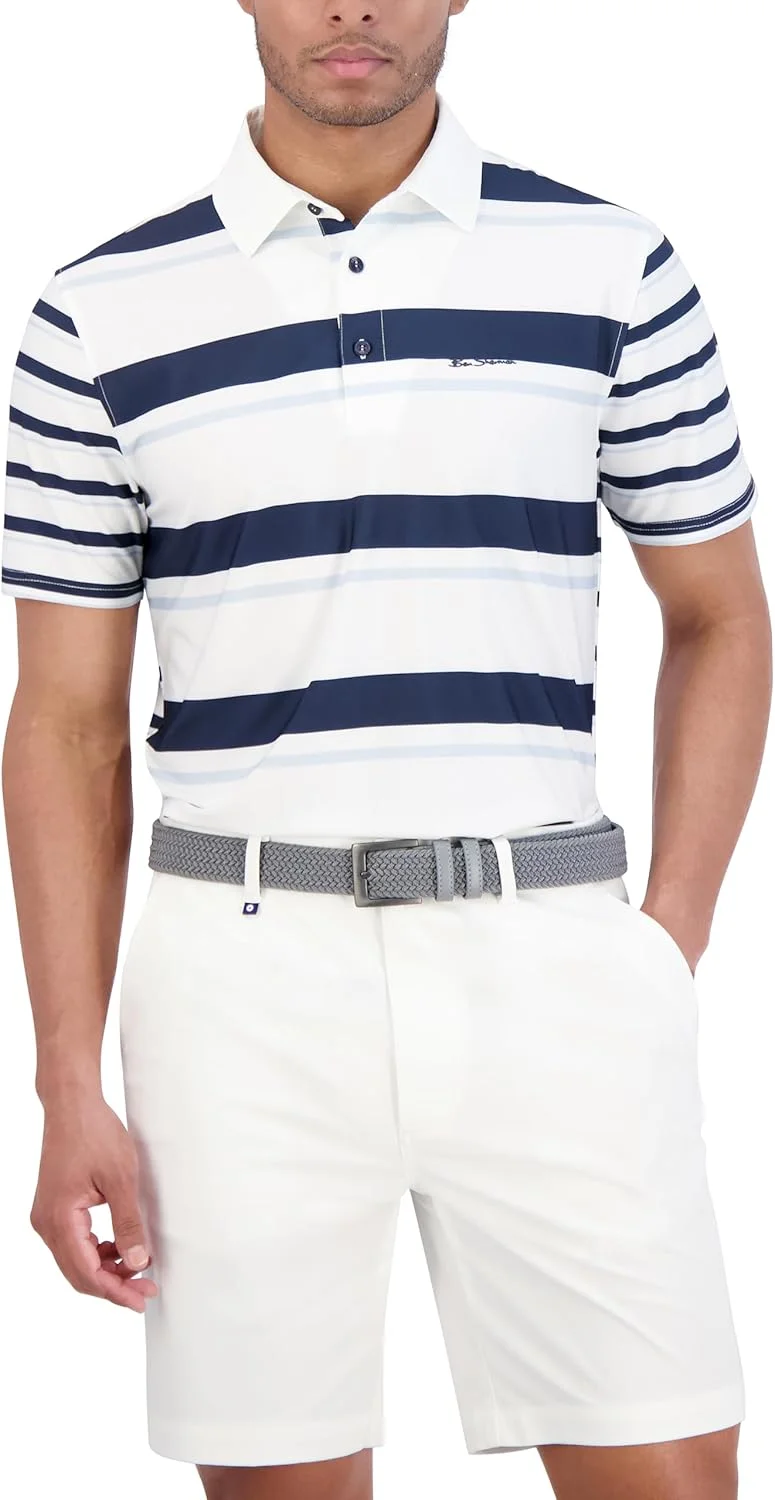 تی شرت پولو آستین کوتاه مردانه بن شرمن با طرح چاپی و فیت ورزشی (تک عددی)