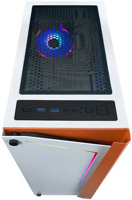 کیس مید تاور ATX آزا آپولو، 1 عدد فن ARGB 120 میلی‌متری از پیش نصب‌شده، پشتیبانی از رادیاتور تا 240 میلی‌متر، 7 اسلات توسعه، فن RGB آدرس‌پذیر، پایه‌های لاستیکی شیشه حرارت دیده، پنل فولادی، سفید | CSAZ-430W-DF2