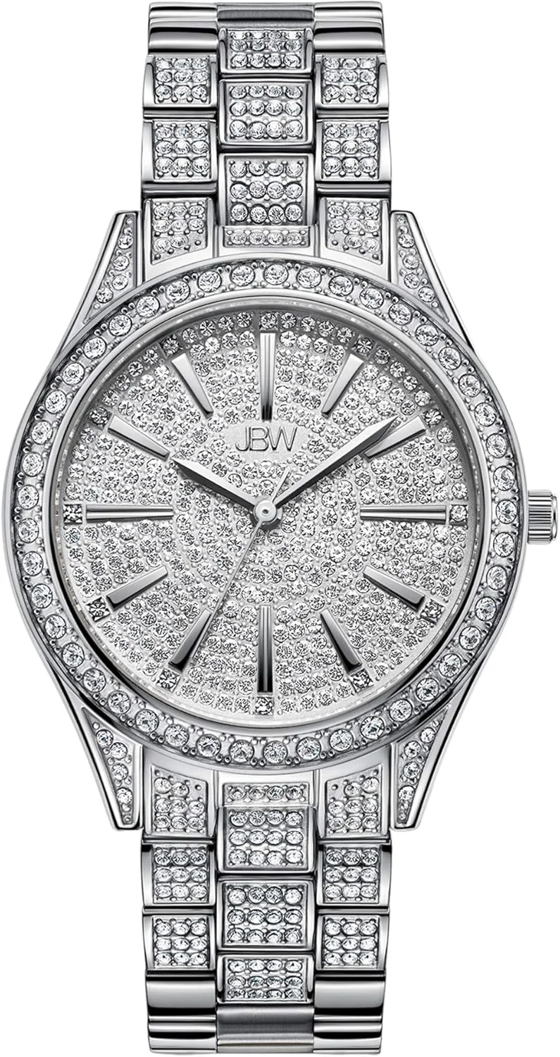 ساعت مچی زنانه JBW، نمایشگر آنالوگ و بند استیل ضد زنگ