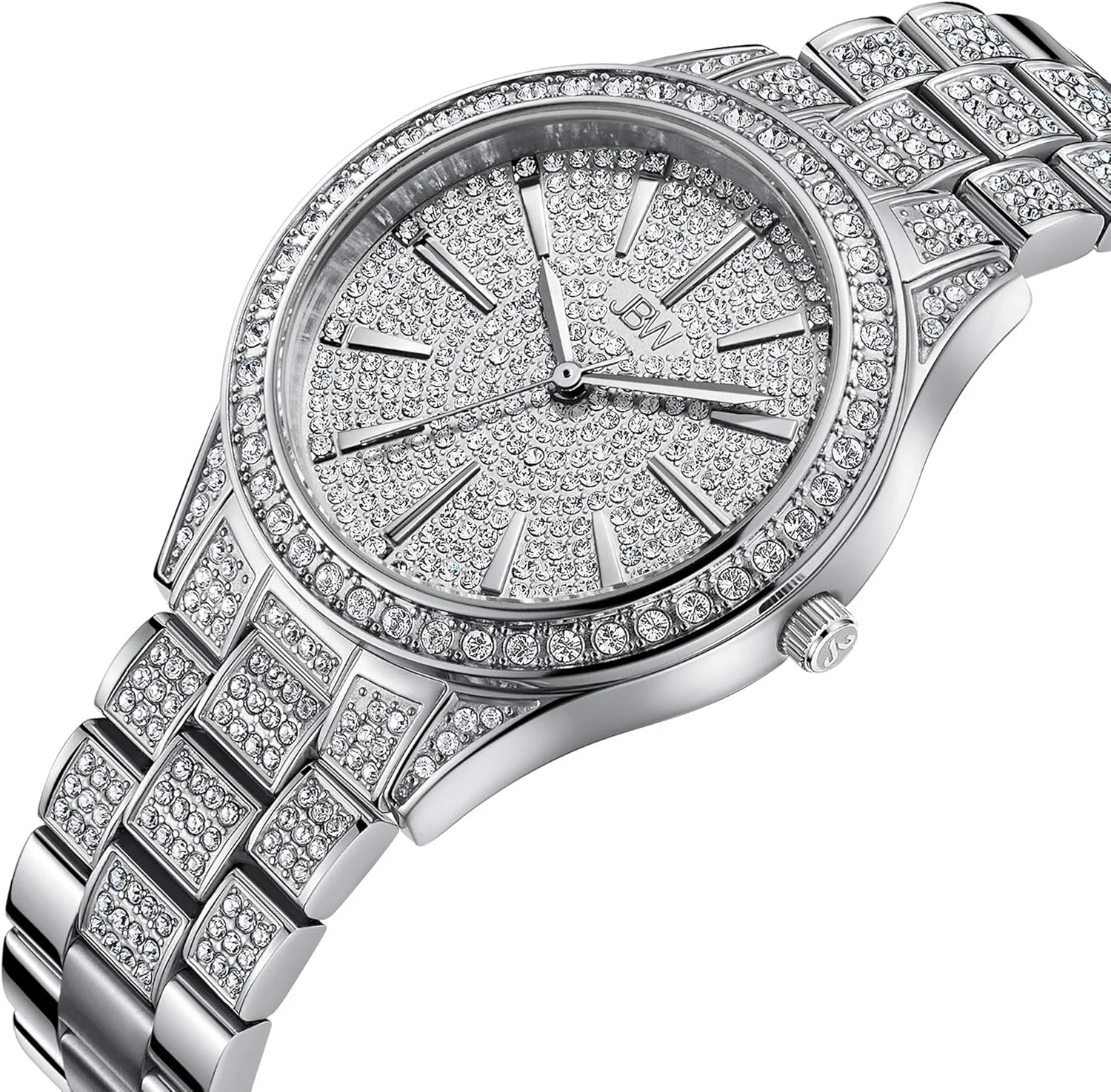 ساعت مچی زنانه JBW، نمایشگر آنالوگ و بند استیل ضد زنگ ساعت مچی زنانه JBW، نمایشگر آنالوگ و بند استیل ضد زنگ