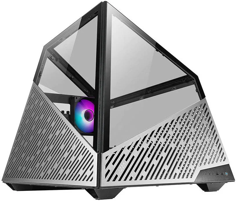 کیس کامپیوتر ATX نوآورانه آزا مدل CSAZ-811 Mesa، طراحی میز تست، پنل های شیشه ای حرارت دیده، آماده برای سیستم های رده بالا، پشتیبانی از حداکثر 4 فن 120 میلی متری و رادیاتور 360 میلی متری، USB 3.0 x 2، Type-C، نقره ای | MESA 811