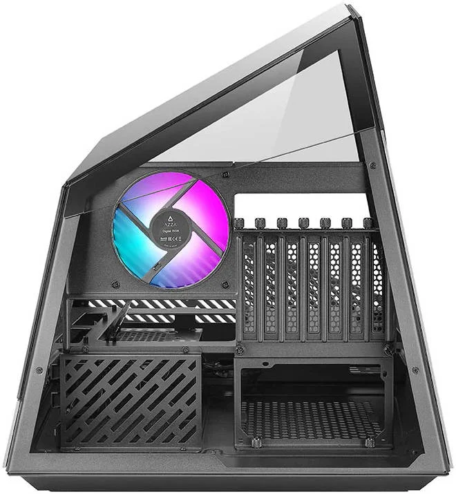 کیس کامپیوتر ATX نوآورانه آزا مدل CSAZ-811 Mesa، طراحی میز تست، پنل های شیشه ای حرارت دیده، آماده برای سیستم های رده بالا، پشتیبانی از حداکثر 4 فن 120 میلی متری و رادیاتور 360 میلی متری، USB 3.0 x 2، Type-C، نقره ای | MESA 811