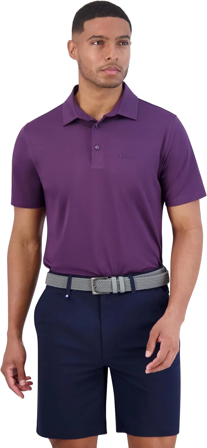 پولوشرت مردانه بن شرمن مدل Pique Golf – مناسب ورزش و فعالیت، دارای UPF+، ضد رطوبت، ضد بو، پولوشرت غیررسمی مردانه (تک عددی)