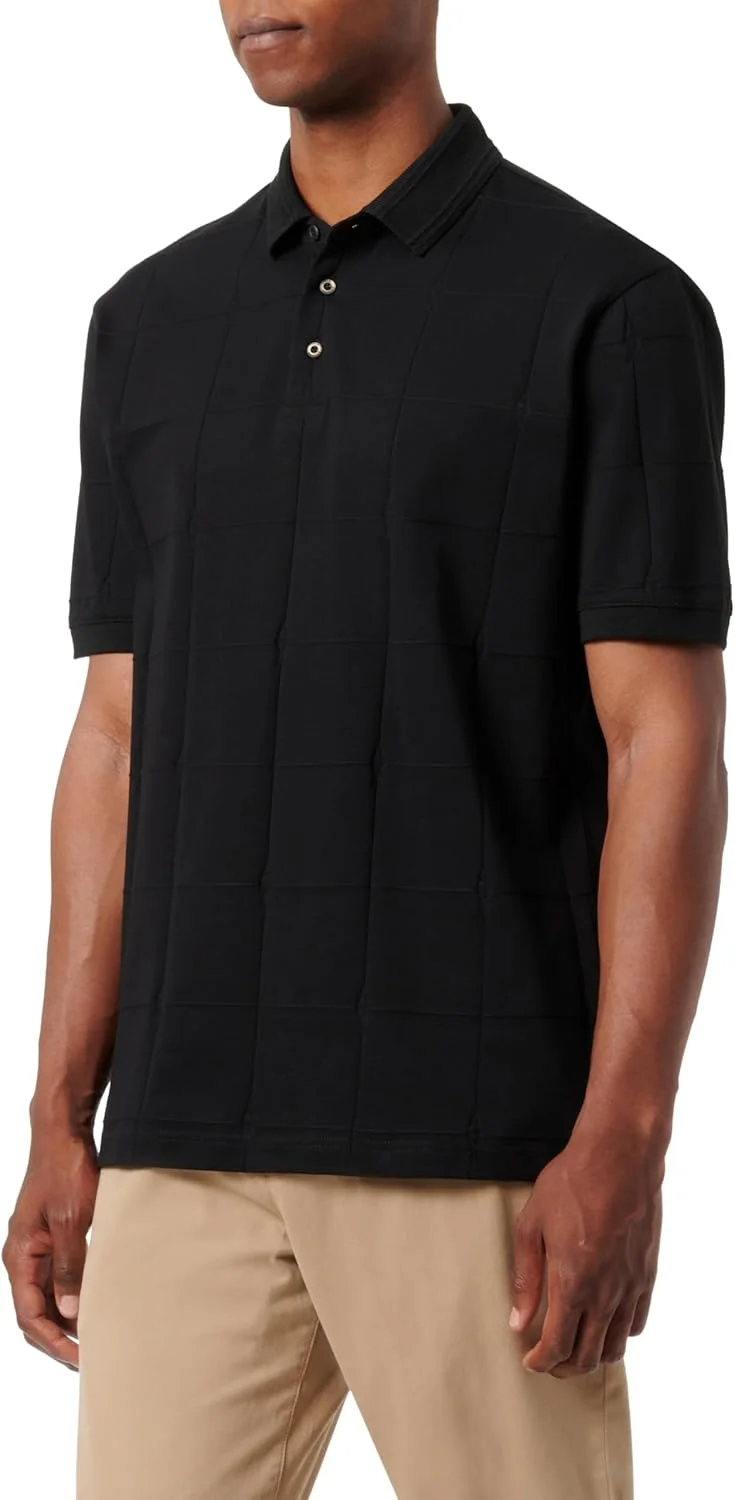 پولوشرت مردانه آرمانی اکسچنج با طرح ژاکارد پنبه ای و لوگوی AX