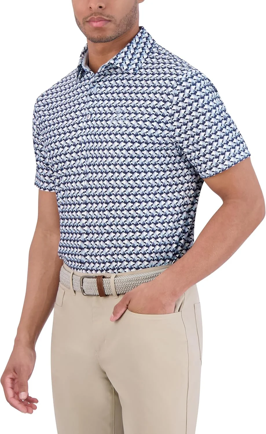 تی شرت پولو آستین کوتاه مردانه بن شرمن با طرح چاپی و فناوری ورزشی (تک عددی)