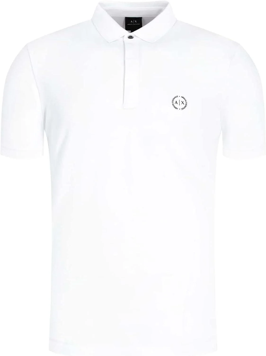 پولوشرت آستین کوتاه مردانه آرمانی اکسچنج با لوگوی برجسته