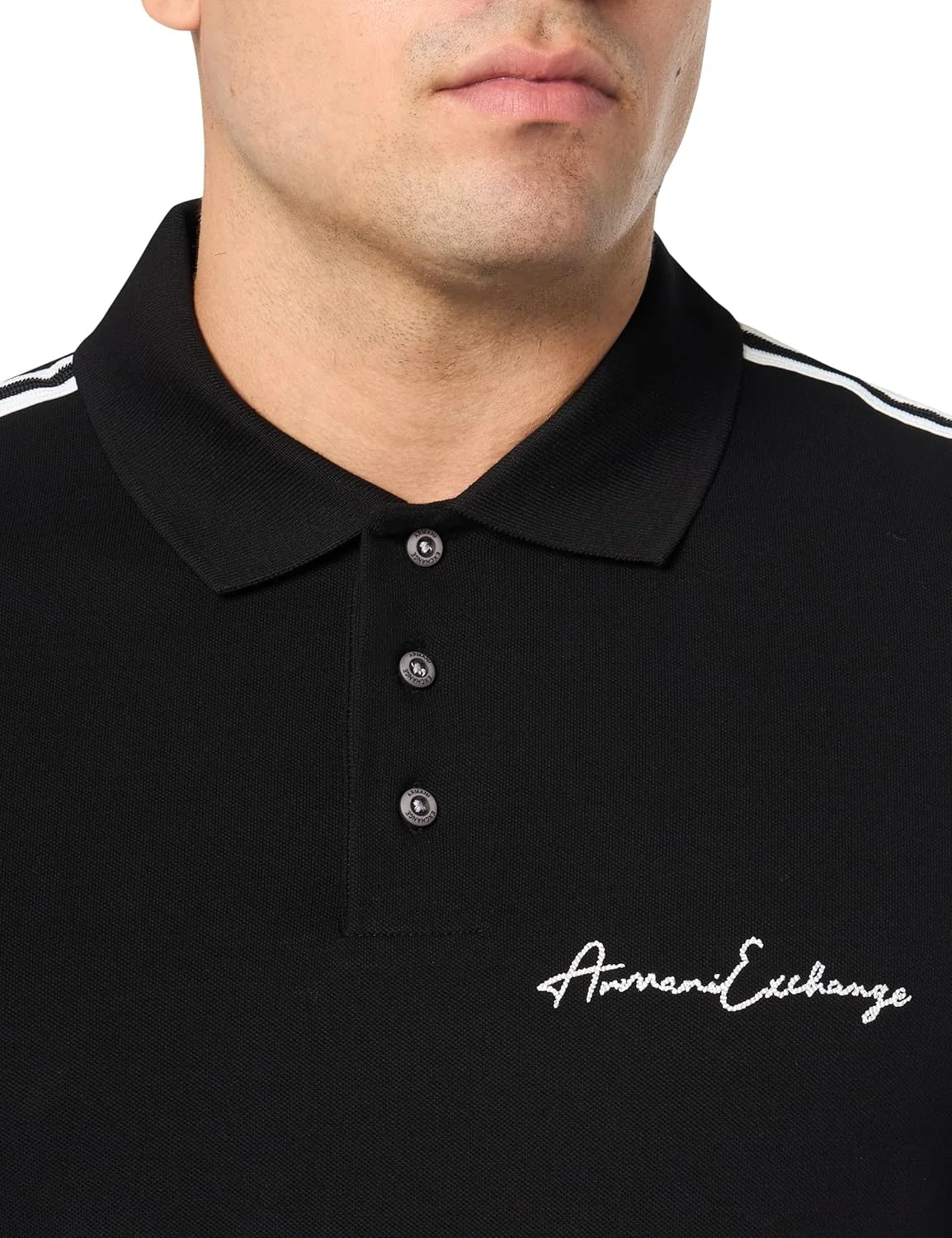 پولوشرت مردانه آرمانی اکسچنج با فیت معمولی و لوگوی امضا