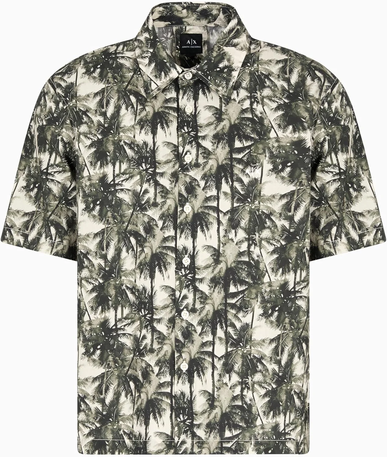 پیراهن آستین کوتاه مردانه آرمانی اکسچنج با طرح گلدار