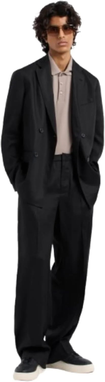 پولوشرت مردانه آرمانی اکسچنج مدل پنبه‌ای پیکه با لوگوی آیکون (تک عددی)