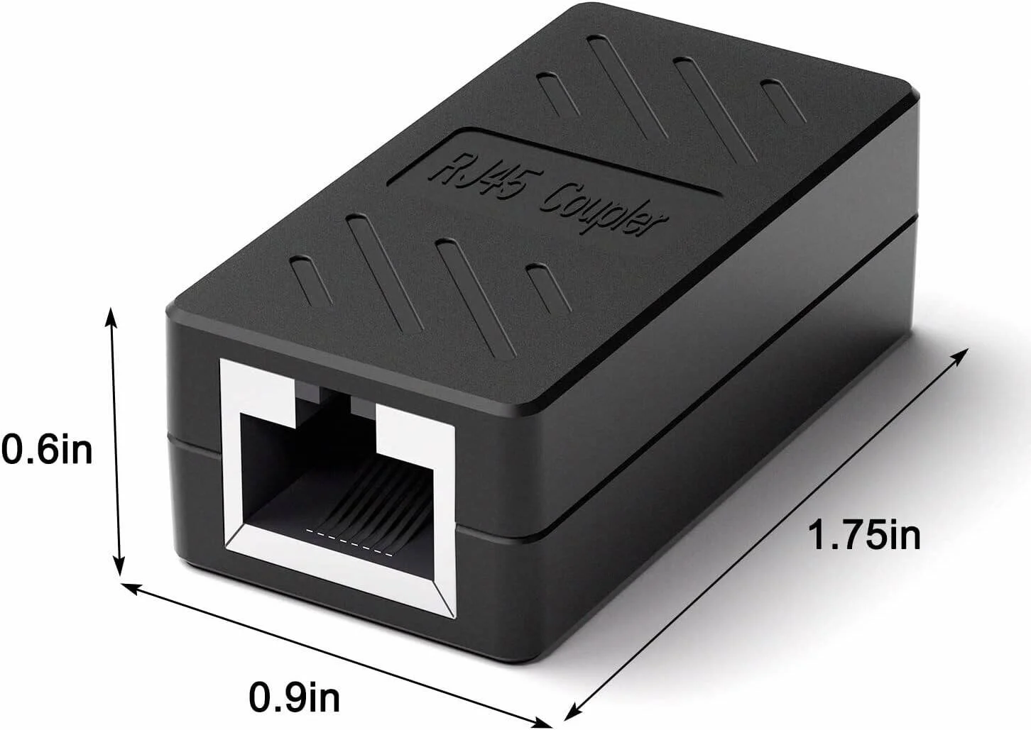 کوپلر RJ45 تاراذهین، بسته 10 عددی، اتصال دهنده های خطی اترنت، آداپتور توسعه دهنده شبکه Cat7 Cat6 Cat5e Cat5 برای گسترش کابل های اترنت، اتصال دهنده LAN مادگی به مادگی، مشکی | RJ45 بسته 10 عددی