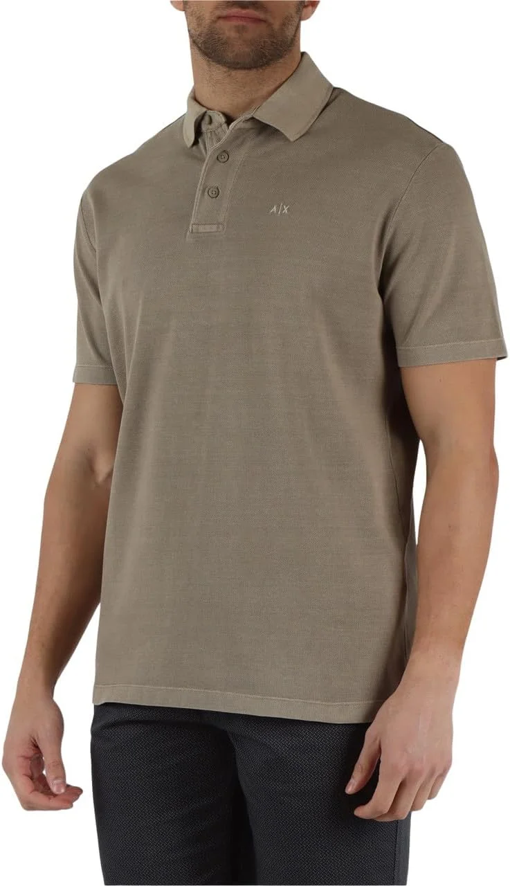 پولوشرت مردانه آرمانی اکسچنج مدل Urban Heights با لوگوی گلدوزی شده