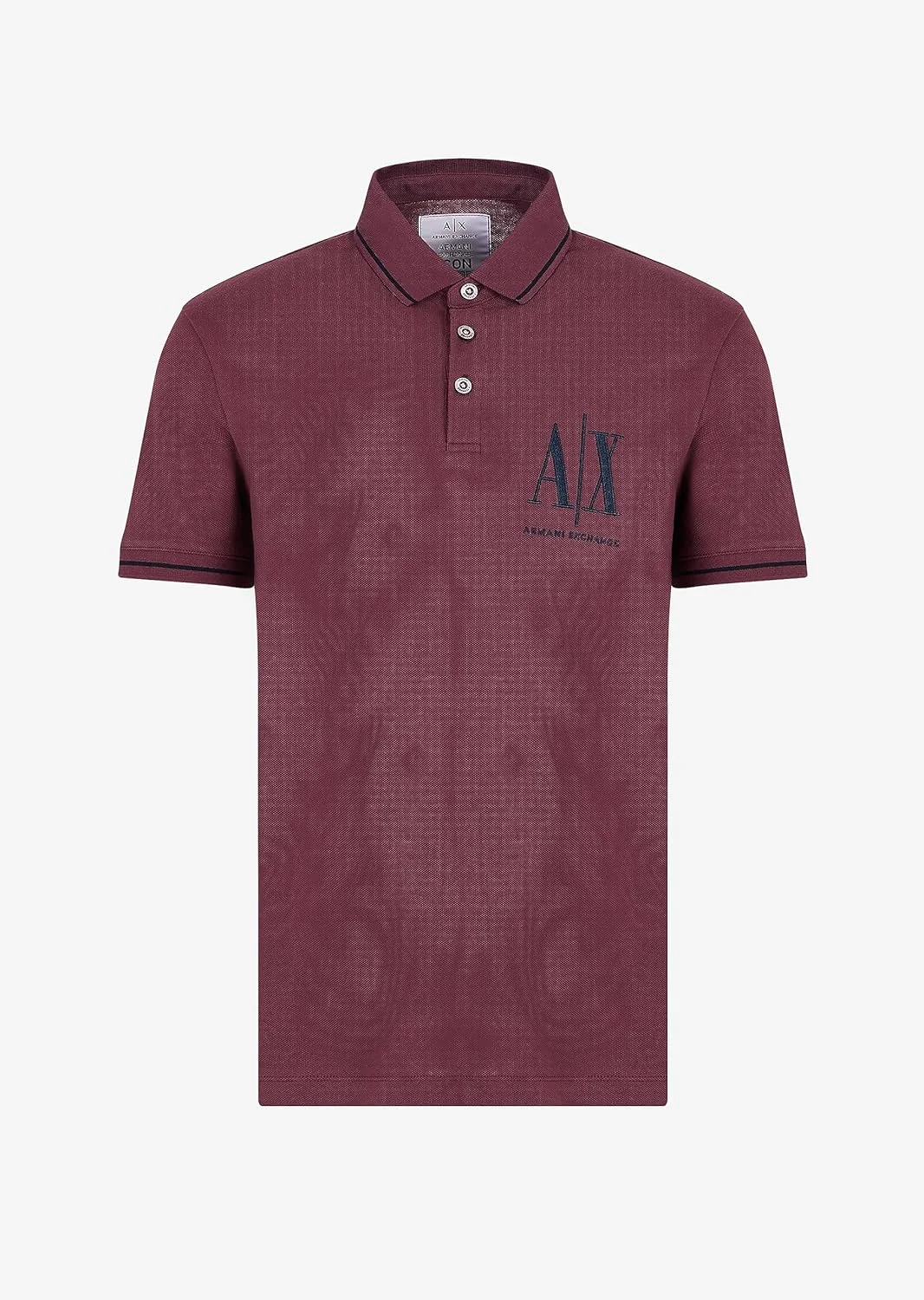پولوشرت مردانه آرمانی اکسچنج با لوگوی آیکون گلدوزی شده