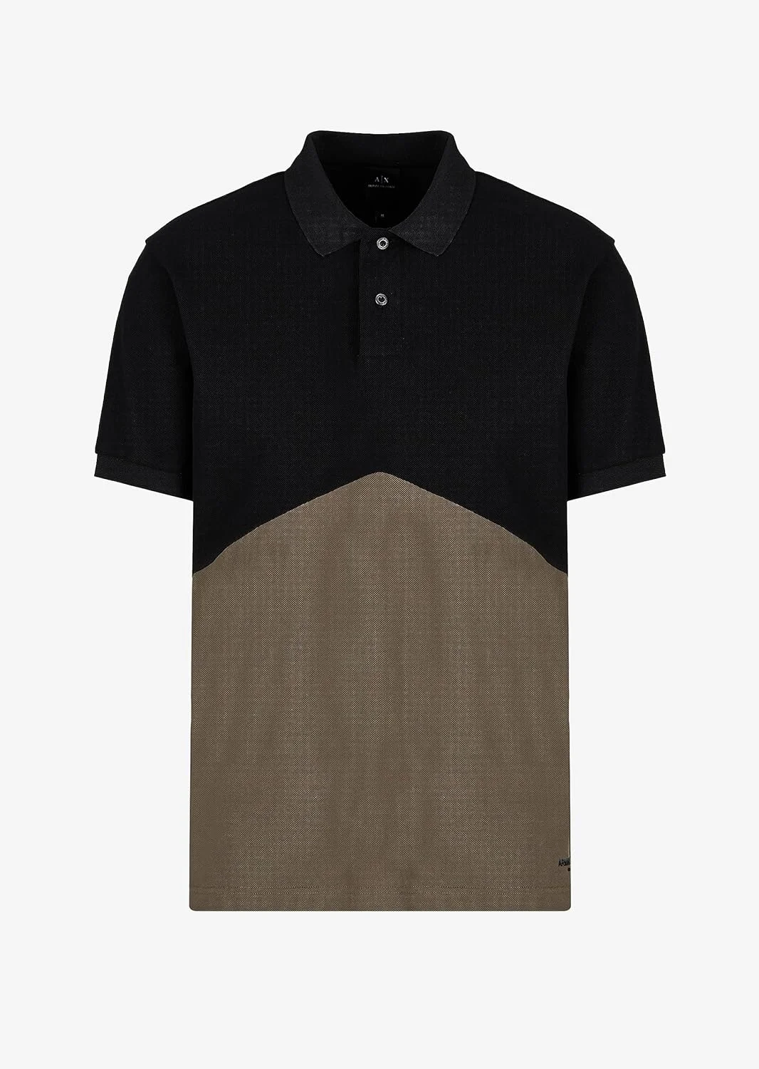 پولوشرت مردانه آرمانی اکسچنج با برش معمولی، یقه دار و طرح رنگی