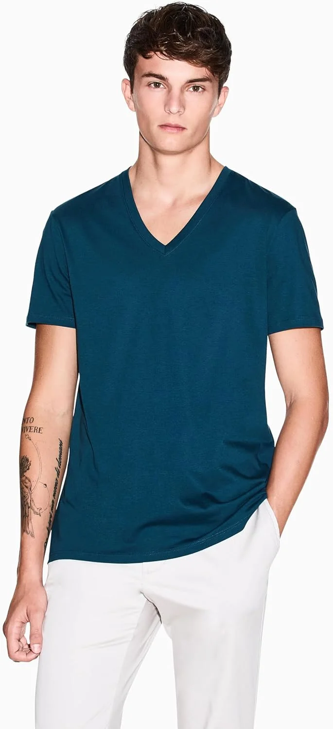 پولوشرت مردانه آرمانی اکسچنج مدل جیب‌دار با لوگو، مناسب استفاده روزمره