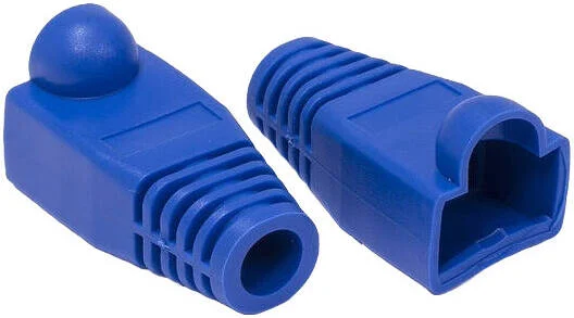 محافظ کابل شبکه RJ45 تاراذهین، بسته 5 عددی، روکش محافظ آبی ملایم برای کابل های شبکه Cat5، Cat5e، Cat6، Cat6e، روکش کانکتور برای افزایش دوام | RJ45-BB-5