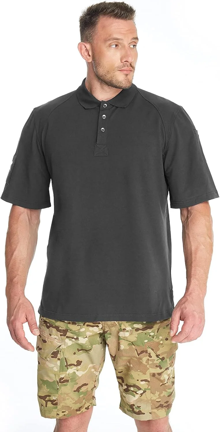 پولوشرت تاکتیکی مردانه آتلانتیکا، آستین کوتاه، خشک‌شونده سریع، تی‌شرت ورزشی