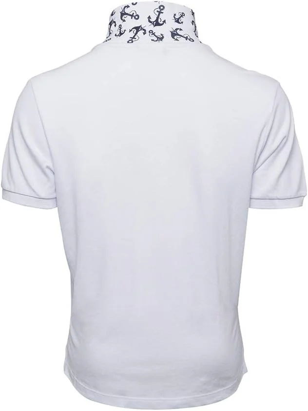 تی شرت پولو مردانه Anemoss طرح لنگر، آستین کوتاه، مناسب گلف و تنیس، 100% پنبه، سایز XL، سفید