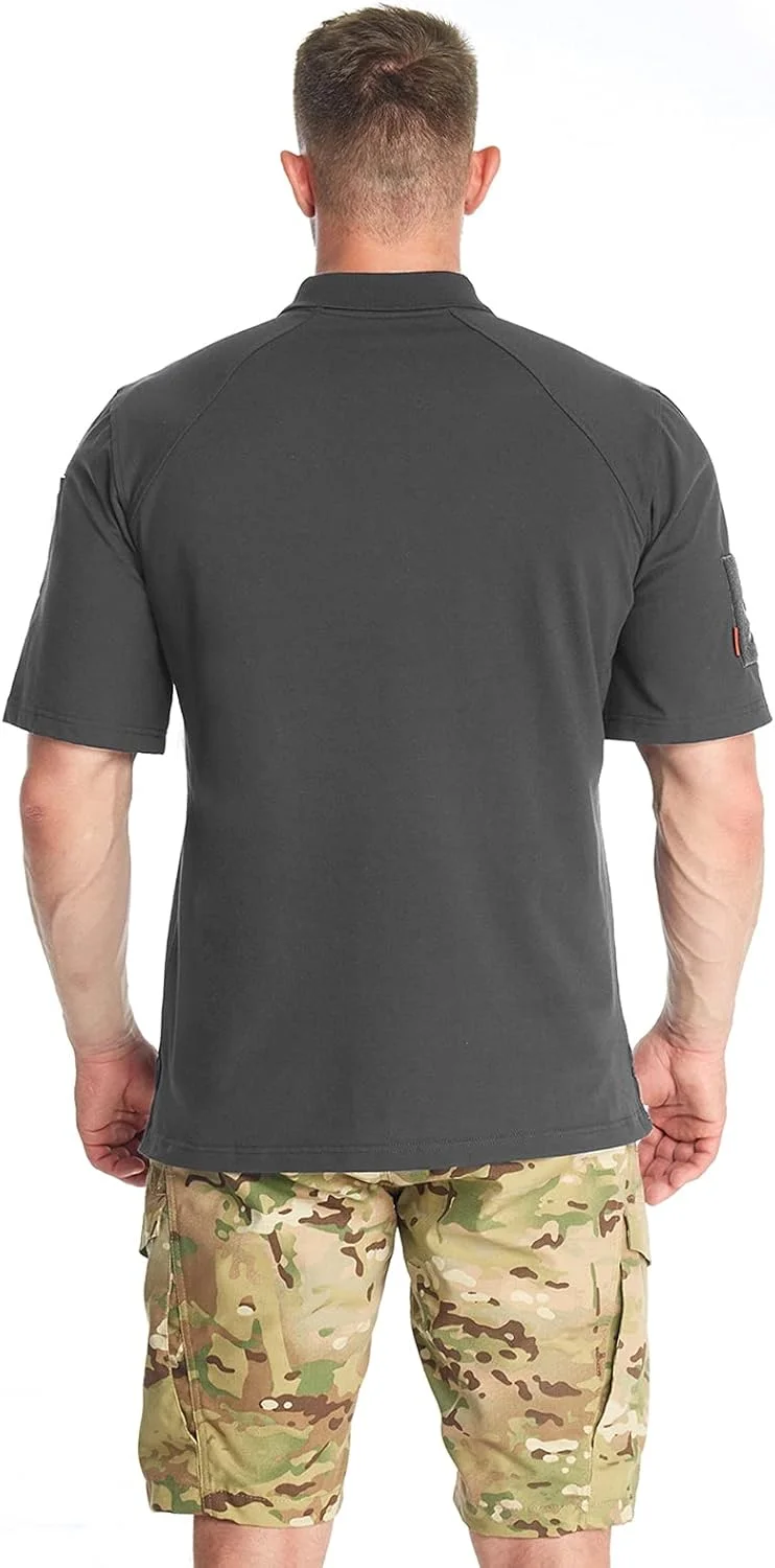 پولوشرت تاکتیکی مردانه آتلانتیکا، آستین کوتاه، خشک‌شونده سریع، تی‌شرت ورزشی