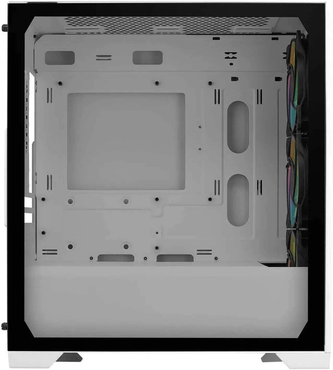 کیس کامپیوتر مینی تاور کولر مستر Elite 302، دارای 3 فن 120 میلی‌متری aRGB از پیش نصب شده، پشتیبانی از رادیاتور 360 میلی‌متری و 6 فن، پنل جانبی شیشه‌ای حرارت دیده، فیلترهای گرد و غبار، سفید | E302-WGNN-S00