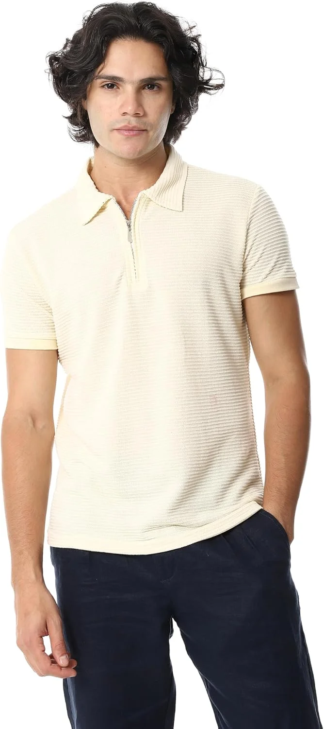 آندورا - پیراهن مردانه آستین کوتاه یقه دکمه دار مدرن