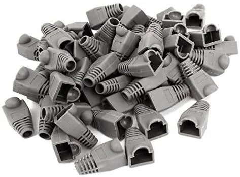 بسته 50 عددی محافظ کابل شبکه RJ45 تارا دهین، کلاهک های محافظ خاکستری نرم برای کابل های شبکه اترنت Cat5، Cat5e، Cat6، Cat6e، روکش کانکتور پلاگین برای افزایش دوام | RJ45-BG-50