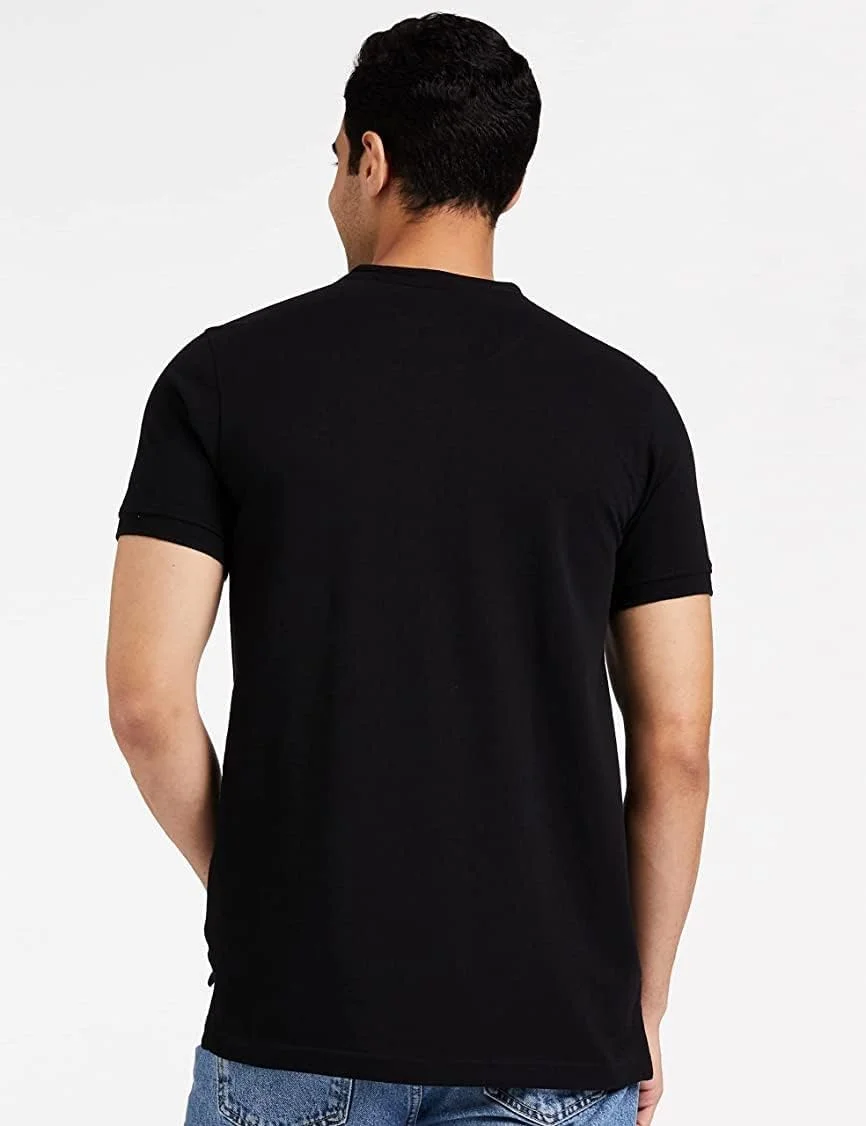 برند آمازون - تیشرت پولو مردانه مدل Henley آستین کوتاه ساده (بسته 2 عددی)