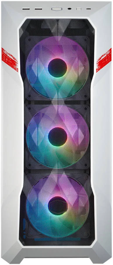 کیس کامپیوتر گیمینگ کولر مستر MASTERBOX TD500 MESH V2 RYU ATX، پنل جلویی FineMesh، پنل جانبی TG، دارای 4 فن CF120 ARGB و پشتیبانی از رادیاتور تا 360 میلی‌متر، USB 3.2 Gen 2 Type C، سفید | TD500V2-WGNN-SRY
