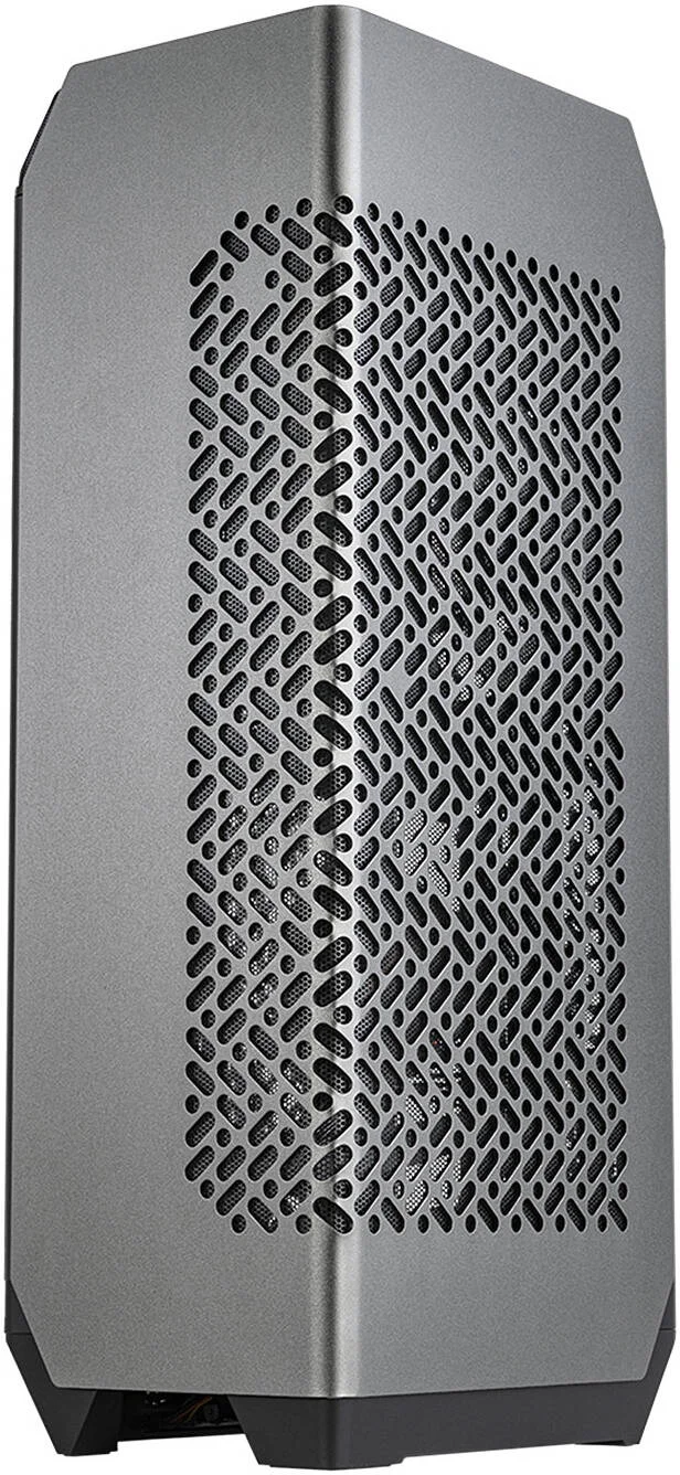 کیس کامپیوتر Mini ITX کولر مستر NCORE 100 MAX، دارای رادیاتور 120 میلی‌متری و منبع تغذیه V SFX Gold 850W ATX 3.0 از پیش نصب شده، 1 عدد فن SickleFlow 120 میلی‌متری از پیش نصب شده، خاکستری تیره | NR100-MNNN85-SL0