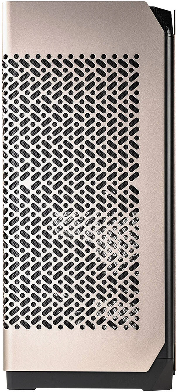 کیس کامپیوتر Mini ITX کولر مستر NCORE 100 MAX، رادیاتور 120 میلی‌متری و منبع تغذیه V SFX Gold 850W ATX 3.0 از پیش نصب شده، 1 عدد فن SickleFlow 120 میلی‌متری از پیش نصب شده، برنزی | NR100-ZNNN85-SL0