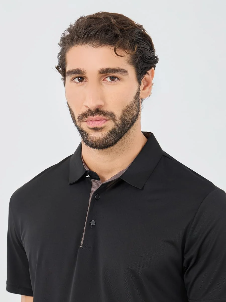 تی شرت پولو مردانه STYLI با یقه متضاد و تن خور معمولی