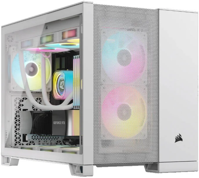 کیس کامپیوتر Corsair 2500D Airflow Mid-Tower، پشتیبانی از رادیاتور تا 360 میلیمتر و 11 فن، طراحی دو محفظهای، پنل ورودی/خروجی مدرن، 1 عدد USB-C 3.2 Gen 1، 2 عدد پورت USB 3.2 Gen 1، جک صدا، سفید | CC-9011264-WW کیس کامپیوتر Corsair 2500D Airflow Mid-Tower، پشتیبانی از رادیاتور تا 360 میلیمتر و 11 فن، طراحی دو محفظهای، پنل ورودی/خروجی مدرن، 1 عدد USB-C 3.2 Gen 1، 2 عدد پورت USB 3.2 Gen 1، جک صدا، سفید | CC-9011264-WW