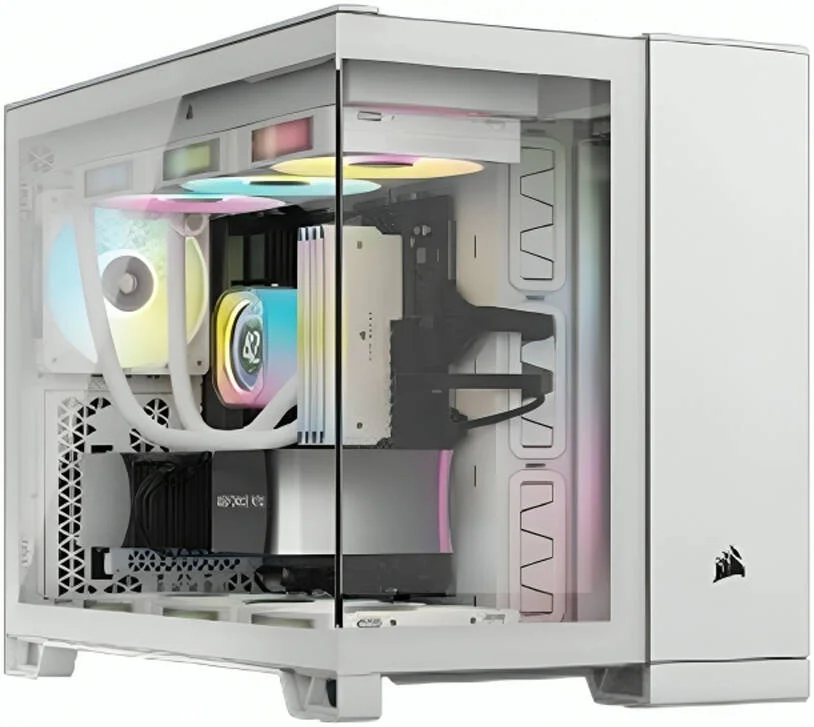 کیس کامپیوتر Corsair 2500X mATX Mid-Tower، پشتیبانی از رادیاتور تا 360 میلیمتر و 9 فن، طراحی دو محفظهای، پنل ورودی/خروجی مدرن، 1 عدد USB-C 3.2 Gen 1، 2 عدد پورت USB 3.2 Gen 1، جک صدا، سفید | CC-9011266-WW کیس کامپیوتر Corsair 2500X mATX Mid-Tower، پشتیبانی از رادیاتور تا 360 میلیمتر و 9 فن، طراحی دو محفظهای، پنل ورودی/خروجی مدرن، 1 عدد USB-C 3.2 Gen 1، 2 عدد پورت USB 3.2 Gen 1، جک صدا، سفید | CC-9011266-WW