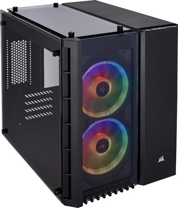 کیس کامپیوتر مشکی Corsair 280X Crystal RGB Micro ATX با شیشه حرارت دیده | CC-9011135-WW کیس کامپیوتر مشکی Corsair 280X Crystal RGB Micro ATX با شیشه حرارت دیده | CC-9011135-WW