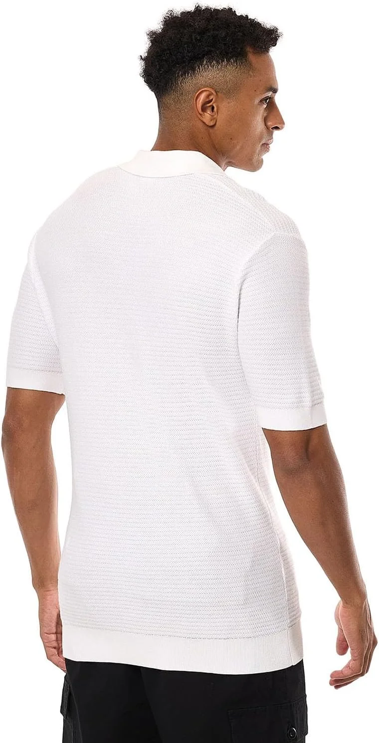 تی شرت پولو مردانه آر اند بی مدل 325-1071Mn007-4 با بافت و آستین کوتاه