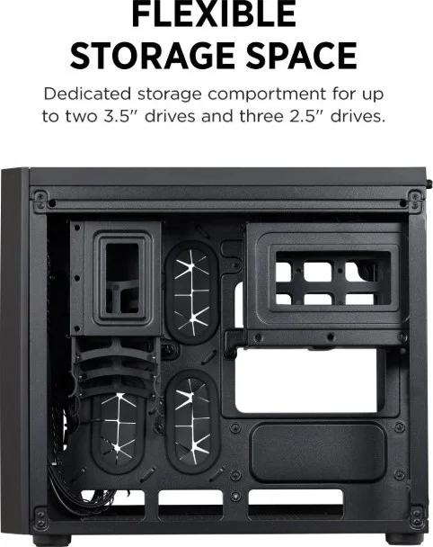 کیس کامپیوتر مشکی Corsair 280X Crystal RGB Micro ATX با شیشه حرارت دیده | CC-9011135-WW