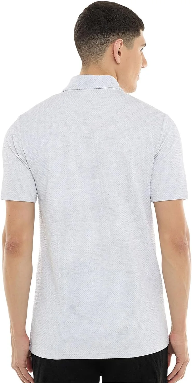 تی شرت پولو مردانه با آستین کوتاه و بافت دار