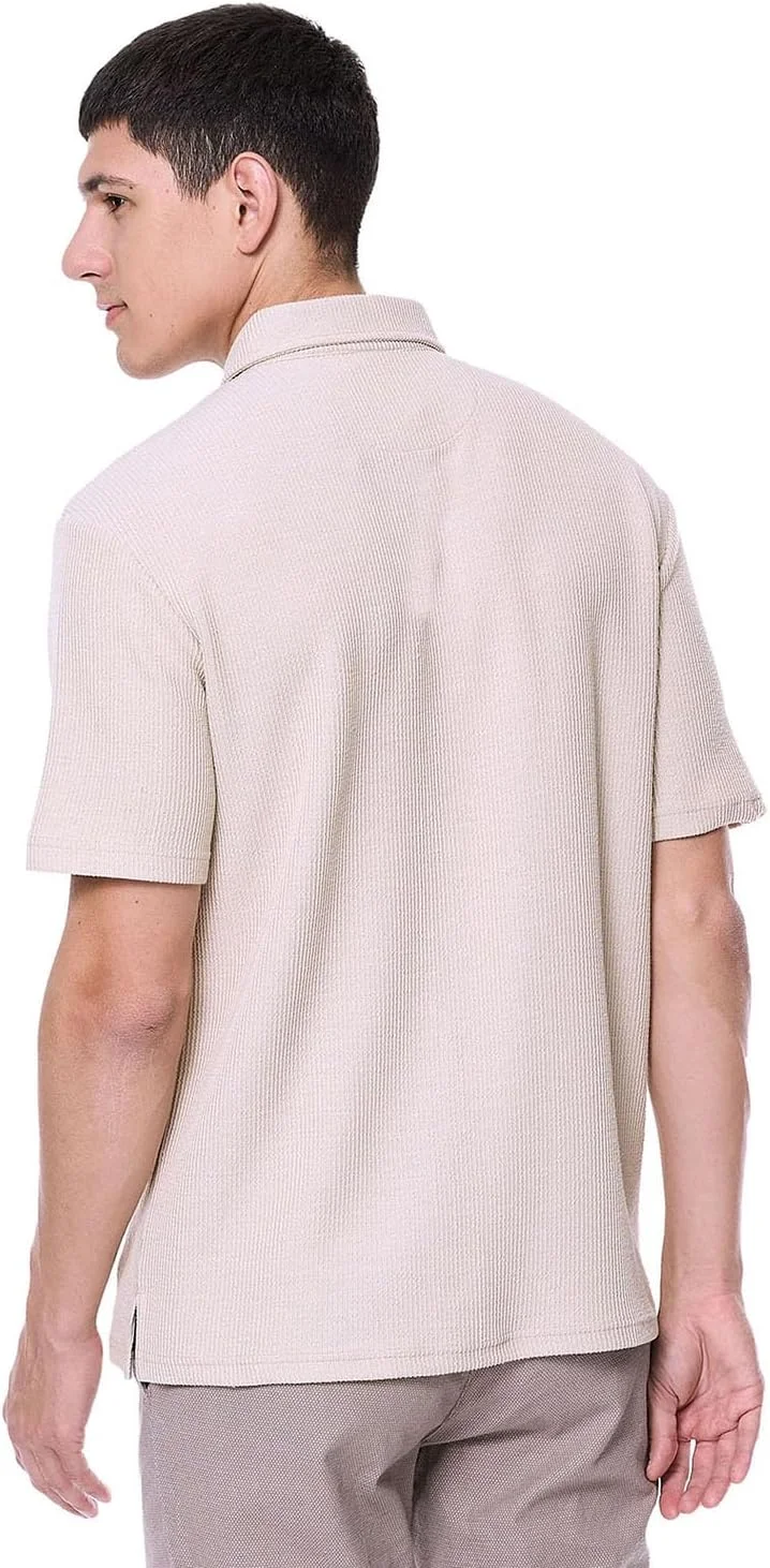 تی شرت پولو مردانه آر اند بی مدل 225-1135Mn002-2 با بافت دار و آستین کوتاه