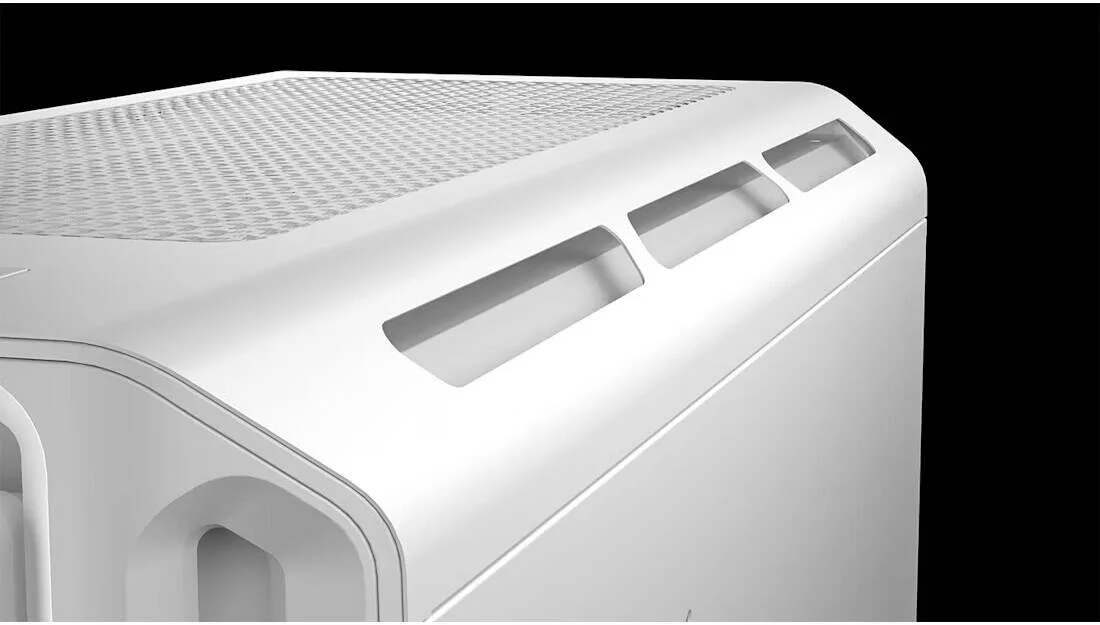 کیس کامپیوتر مید تاور با عملکرد بالا Corsair 5000T، پشتیبانی از رادیاتور تا 360 میلی‌متر و 10 فن 120 میلی‌متری، پنل‌های مشبک جلویی و بالایی قابل جابجایی با جریان هوای بالا، مدیریت کابل RapidRoute، سفید | CC-9011301-WW