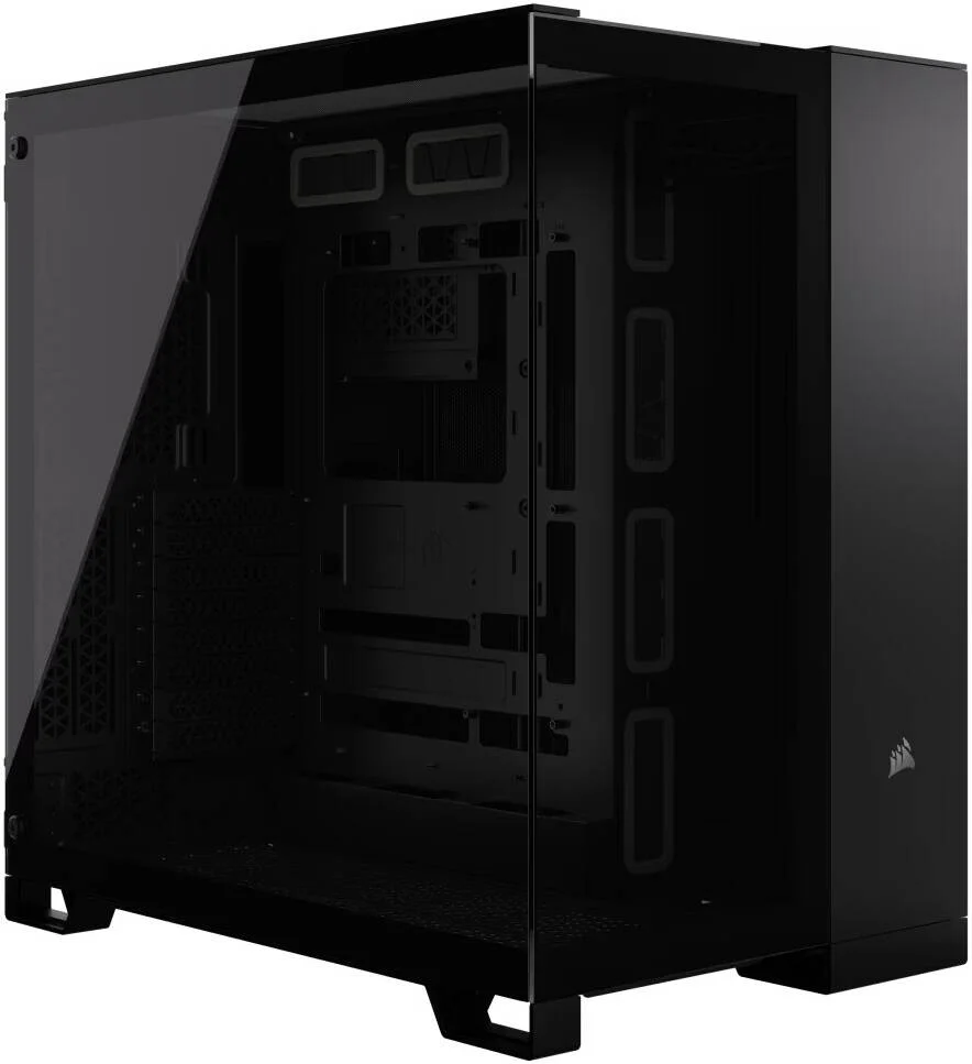 کیس کامپیوتر مید تاور Corsair 6500X، پشتیبانی از رادیاتور تا 360 میلی‌متر و 10 فن، شیشه حرارت دیده، طراحی دو محفظه‌ای، پنل جلویی مدرن I/O، انعطاف‌پذیری گسترده خنک‌کننده، مشکی | CC-9011257-WW