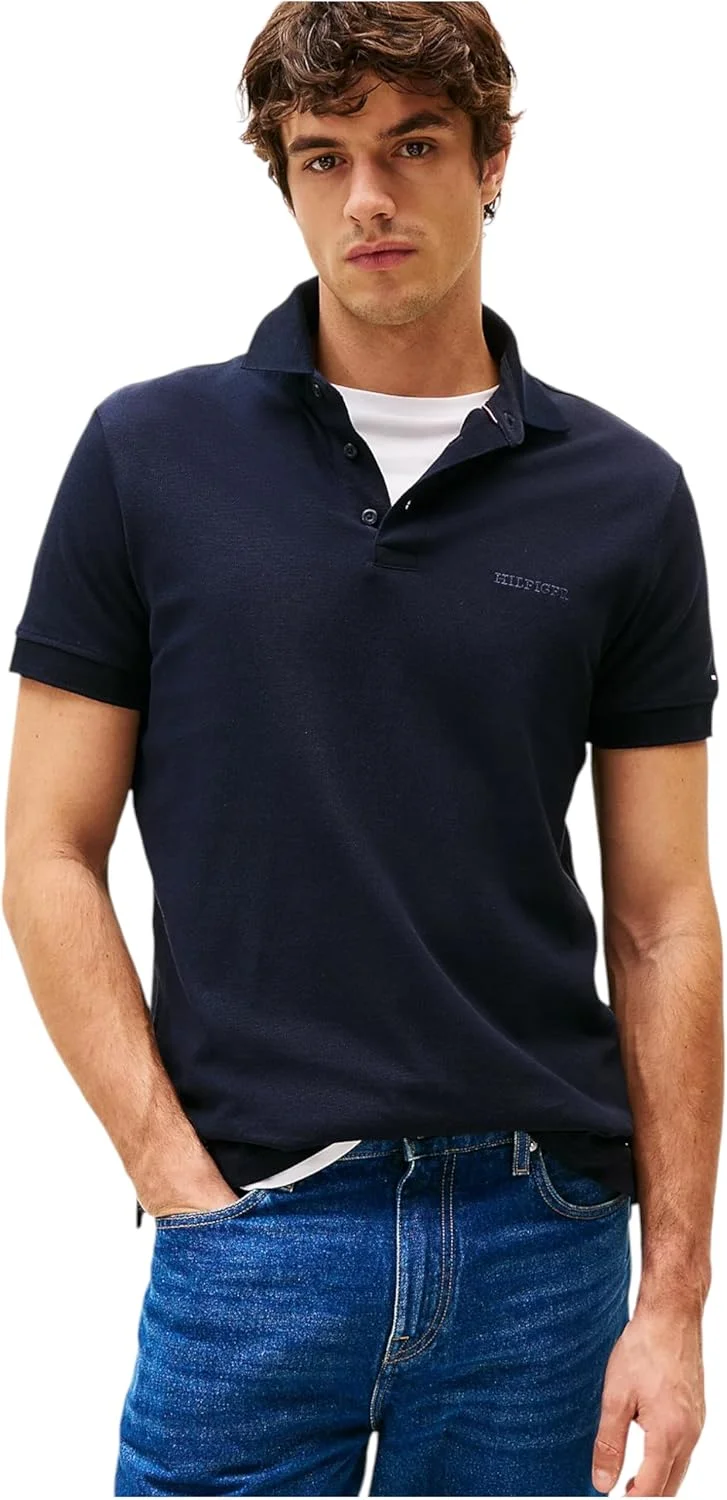 پولوشرت مردانه تامی هیلفیگر مدل TONAL MONOTYPE REG آستین کوتاه پولوشرت مردانه تامی هیلفیگر مدل TONAL MONOTYPE REG آستین کوتاه