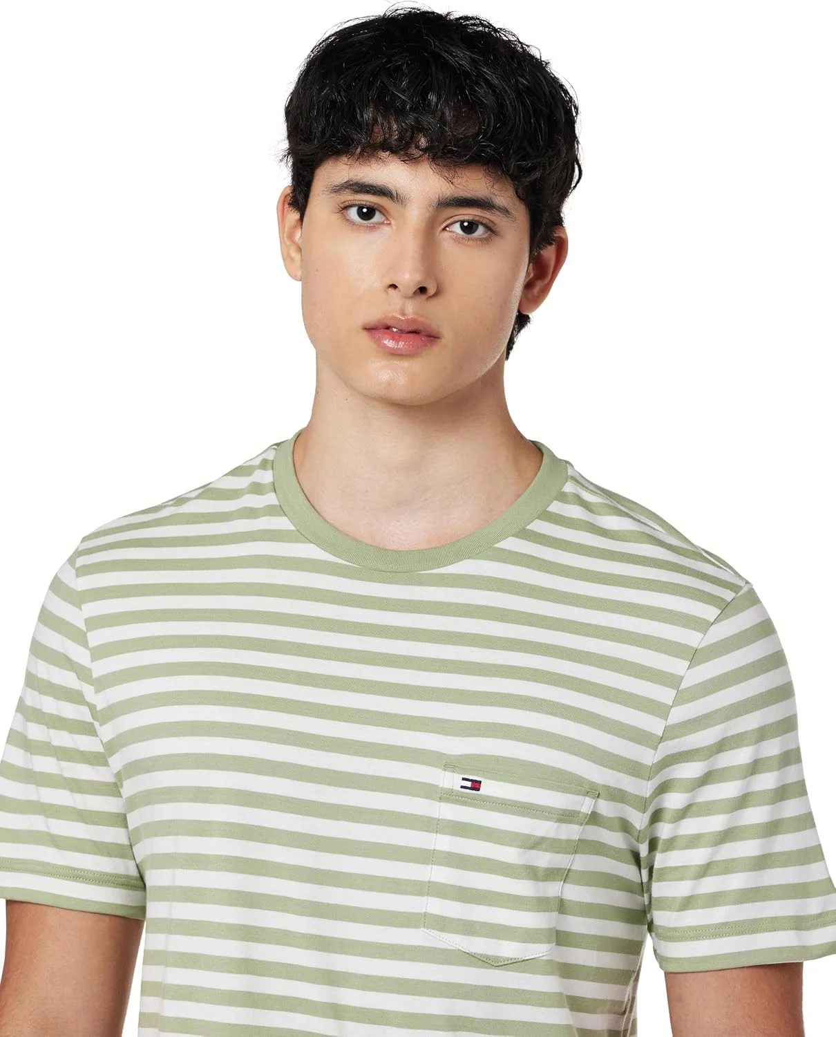 تی شرت مردانه تامی هیلفیگر مدل Ess با راه راه تی شرت مردانه تامی هیلفیگر مدل Ess با راه راه