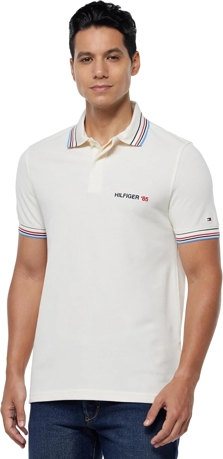 پولوشرت مردانه تامی هیلفیگر مدل Global Strip (بسته 1 عددی)