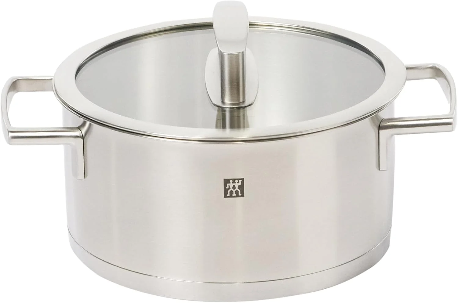 قابلمه خورشتی ZWILLING Vitality، قطر 20 سانتی متر، 3 لیتر، استیل ضد زنگ، کفه سه لایه SIGMA Classic، توزیع یکنواخت حرارت، دستگیره های خنک، درب شیشه ای با واشر سیلیکونی، مناسب برای اجاق القایی، فر و ماشین ظرفشویی