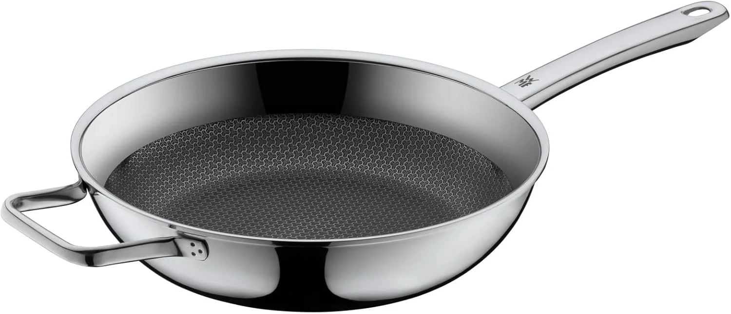 تابه/قابلمه حرفه ای مقاوم WMF - قطر 28 سانتی متر - پوشش چند لایه - لبه بلند - ساختار لانه زنبوری - مناسب برای اجاق های القایی و فر