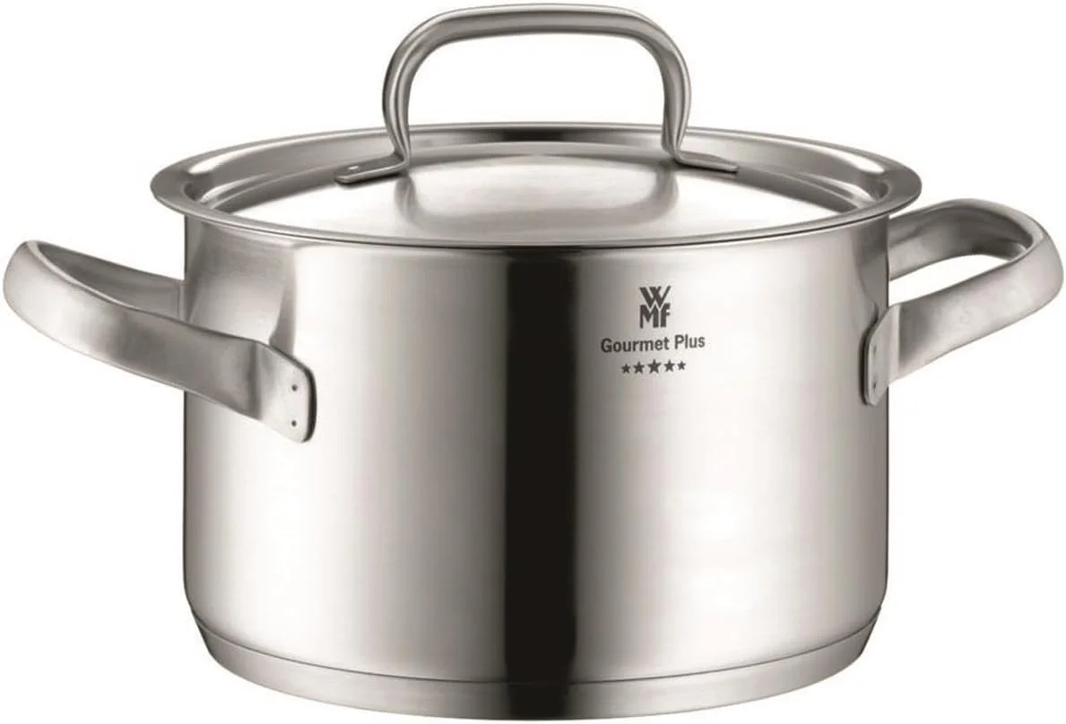 ست ظروف آشپزی WMF Gourmet Plus، استیل ضد زنگ Cromargan، ۵ تکه، ۳ قابلمه کوچک