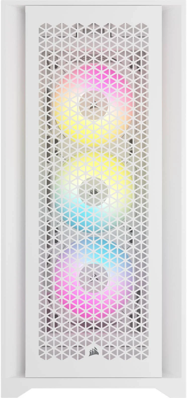 کیس کامپیوتر CORSAIR iCUE 5000D RGB Airflow V2 Mid-Tower ATX، طراحی با جریان هوای بالا، پنل شیشه ای حرارت دیده، پشتیبانی از رادیاتور تا 360 میلی متر، 3 عدد فن AF120 RGB Elite، کنترلر Node PRO، مشکی | CC-9011243-WW