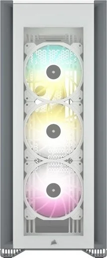 کیس کامپیوتر فول تاور ATX کرسیر iCUE 7000X RGB با شیشه حرارت دیده، دارای 4 فن SP140 RGB از پیش نصب شده، پشتیبانی از رادیاتور تا 360 میلی‌متر و 12 فن 120 میلی‌متری، سفید | CC-9011227-WW